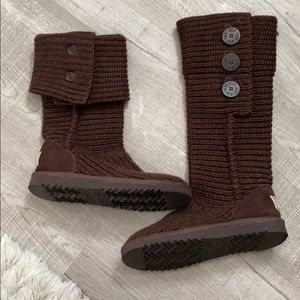 Brown knitted Uggs